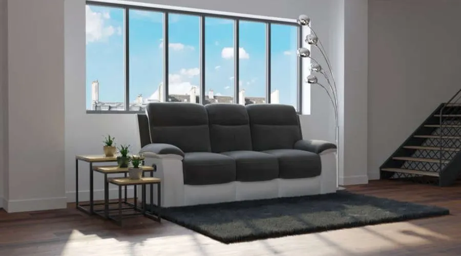 3-seater manual relax straight sofa RICKY