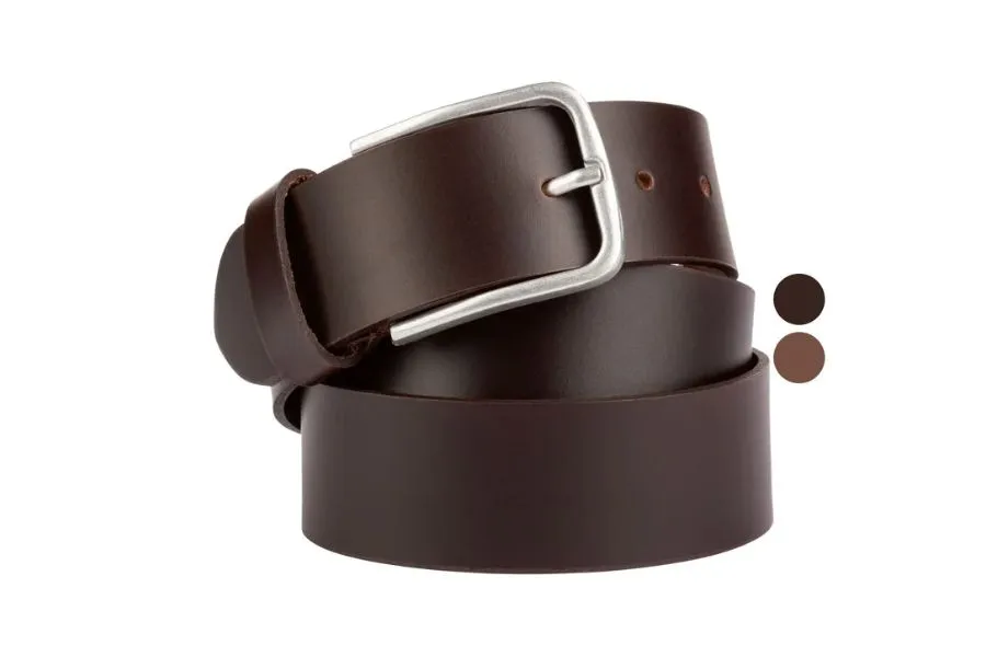 Livergy Men's Leather Belt With Classic Pin Buckle