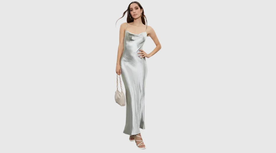 Satin Maxi Tie Back Slip Dress | thesinstyle 