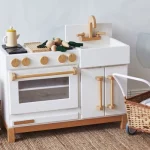 Wooden toy kitchen