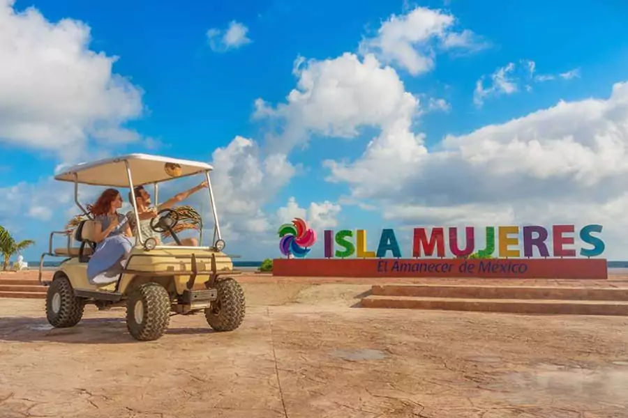 Explore the island with a rented Golf Cart