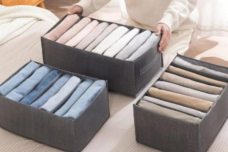 Pants organizer Jeans T-shirt Storage Box Folded Closet Organizer