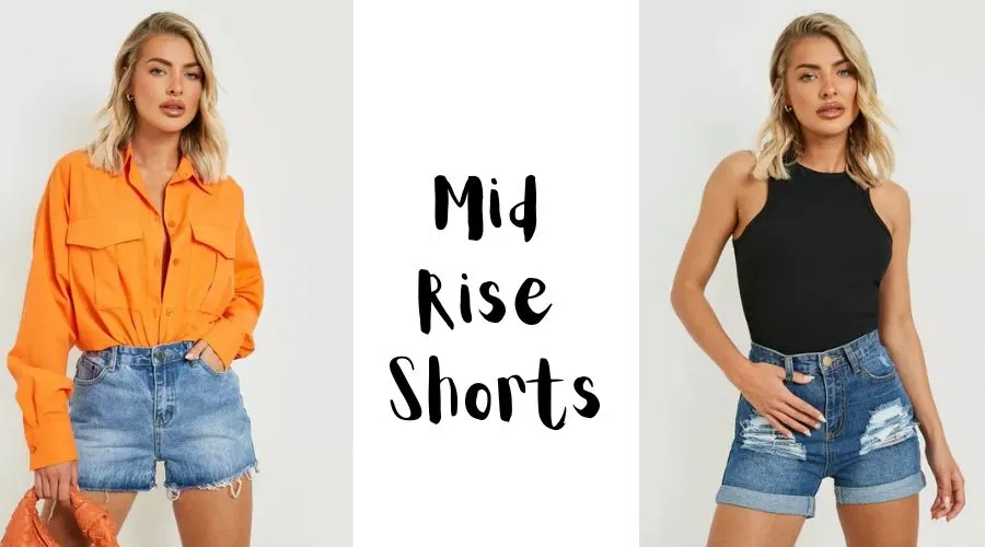 Mid-rise shorts 