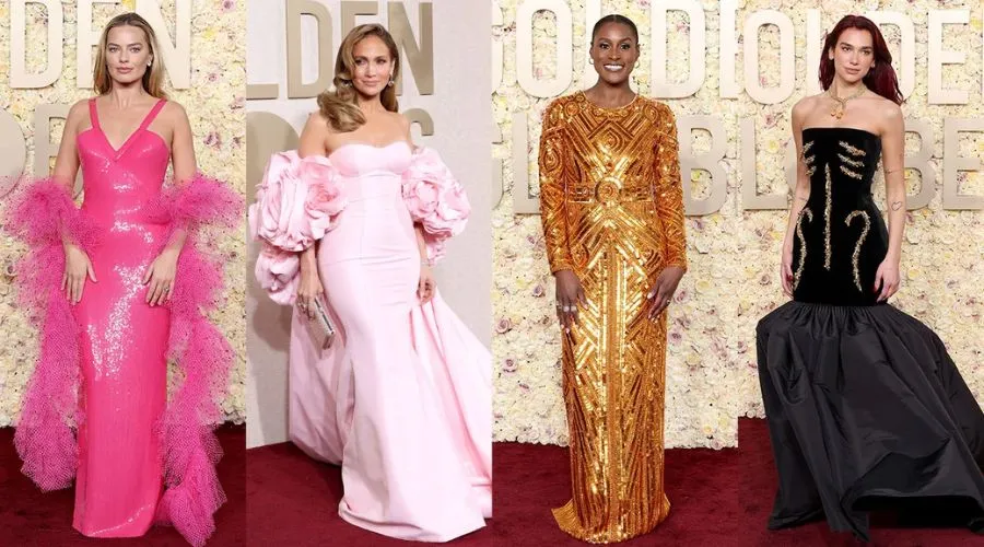 The Best Dresses At Golden Globes Red Carpet 2024