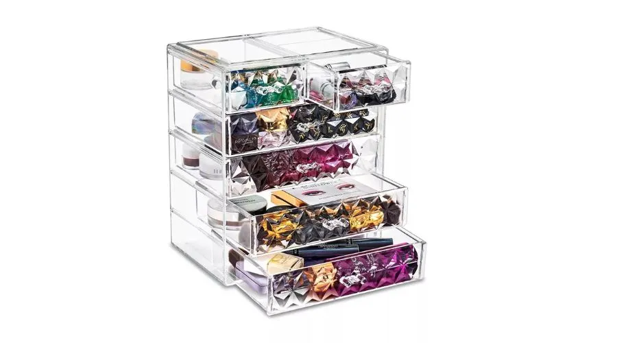 Sorbus 3 Drawers Acrylic Organiser For Makeup, Organisation And Storage