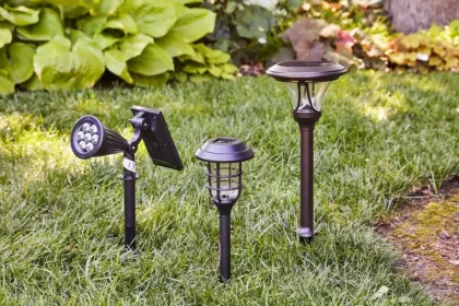 Solar powered outdoor lights