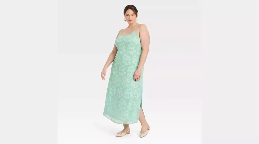 Women's Jacquard Maxi Slip Dress