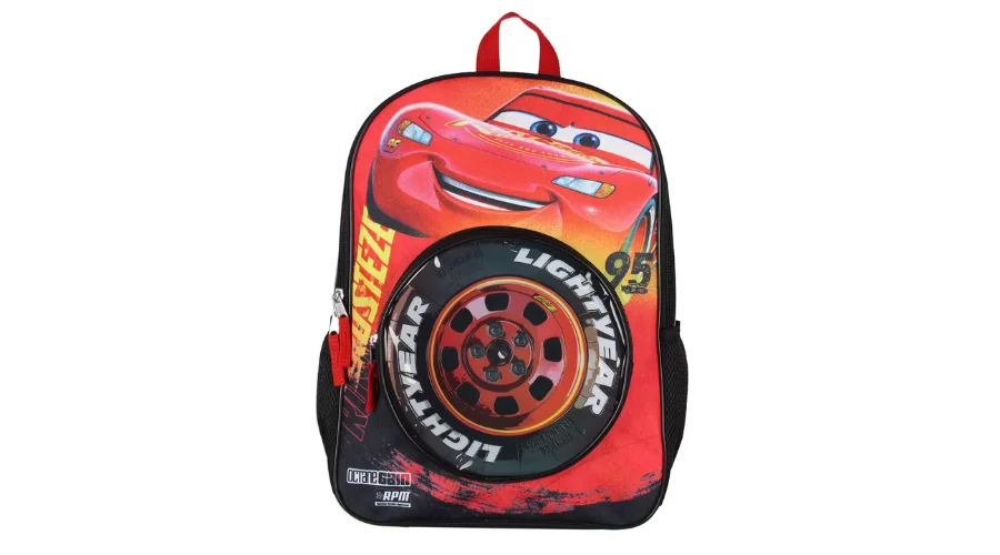 Lightning McQueen Backpack 3D Tire School Backpack | TheSinstyle