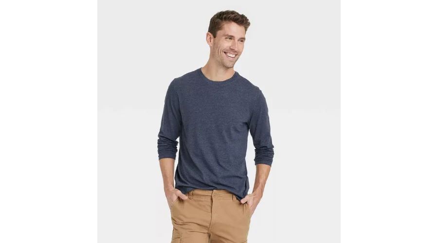 Men's Crewneck Long Sleeve T-Shirt | Thesinstyle