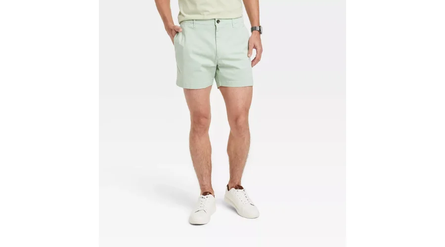 Men's Every Wear 5" Slim Fit Flat Front Chino Shorts | Thesinstyle