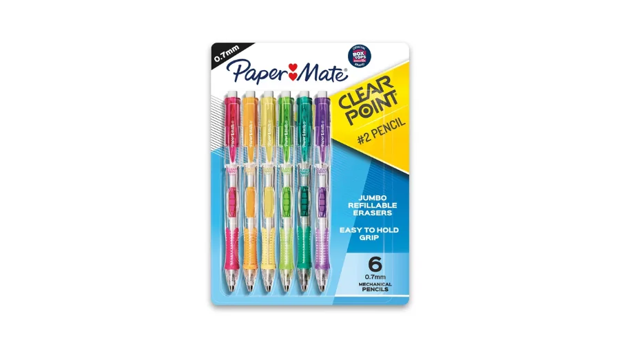 Paper Mate Clear Point 6pk #2 Mechanical Pencils 0.7mm Multicolored | TheShinStyle