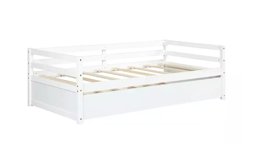 Costway Twin Size Trundle Daybed Wooden 