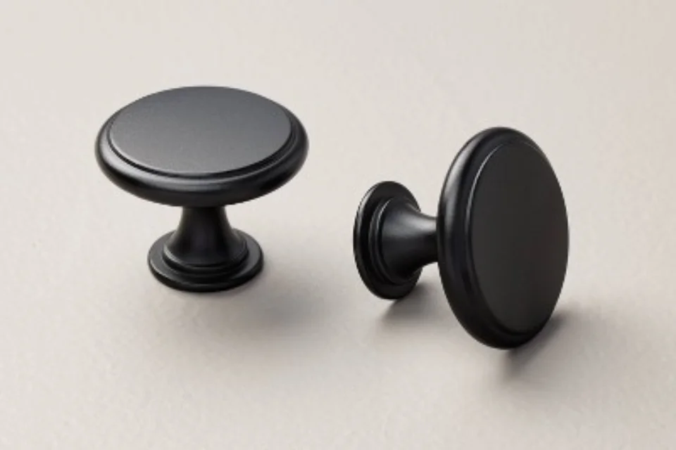 Wood grip silver knobs for kitchen cabinets