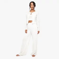 Mix & Match Floral Print Wide Leg Pyjama Trouser